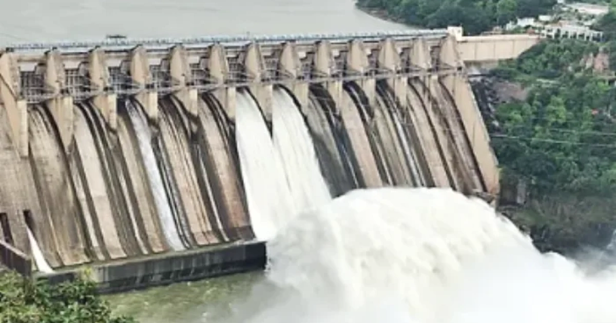 900 tmcs of seawater from srisailam dam